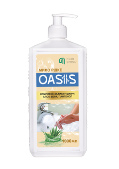 Мыло жидкое Nata group Nata-oasis без запаха с дозирующим носиком флакон 1000 мл