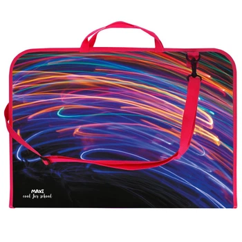 Портфель A3 MAXI Cool for School "Кольорова абстракція" на молнии пластиковый (MX30003-08)