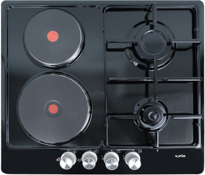 Варочная поверхность комбинированная VENTOLUX HG622 B2 S (BK)