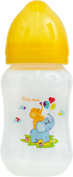 Пляшечка для годування з широким горлом Baby Team 250 мл (1002_жовтий)