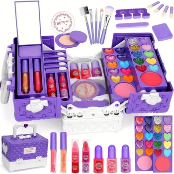 Набор детской косметики HEANING 45 in 1 Purple Washable Cosmetic