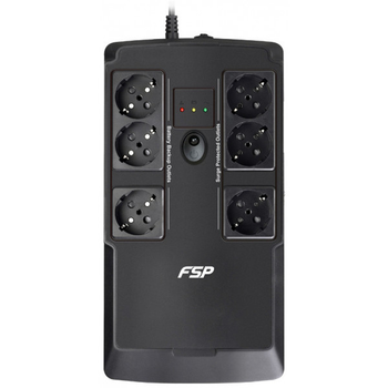 Джерело безперебійного живлення ДБЖ FSP NanoFit 600, 600ВА/360Вт SCHUKOx6 USB/2хUSB Black (PPF3602303)