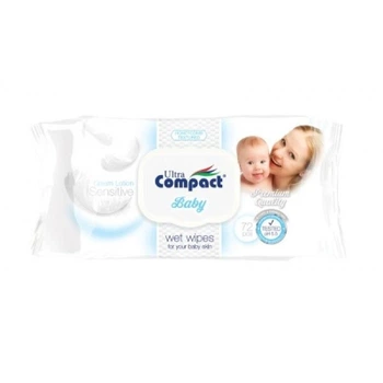 Детские влажные салфетки Ultra Compact з клапаном 2 пачки по 72 шт. (2000064264491)