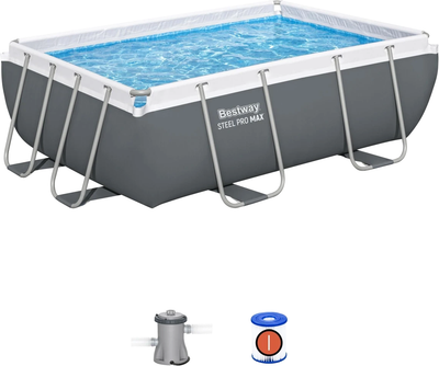 Басейн на стійках Bestway Power Steel + 4-в-1 + насос + фільтр 282 x 196 x 84 см 9 x 6 FT (6941607366486)