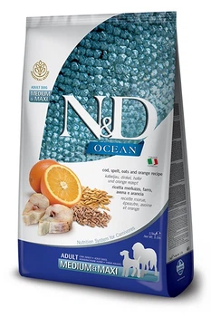 Сухой корм Farmina Dog Low Grain Ocean Cod & Orange Adult Medium & Maxi для взрослых собак средних и больших пород с трескою 12 кг (арт 169958)