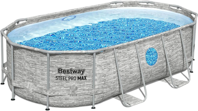 Басейн на стійці Bestway Power Steel Swim Vista з вікном 427 x 250 x 100 см 14 x 8FT + 7 в 1 (6941607366707)