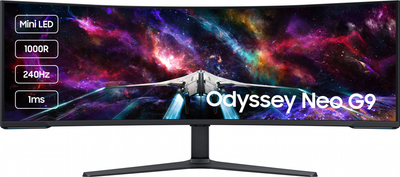 Монитор 57" Samsung Odyssey Neo G9 G95NC (LS57CG952NIXUA) Mini LED Quantum Dot / 1000R VA / Dual UHD / 240Hz / 1 ms / DisplayHDR 1000 / FreeSync Premium Pro (0RDWHNTX900008) - Уценка
