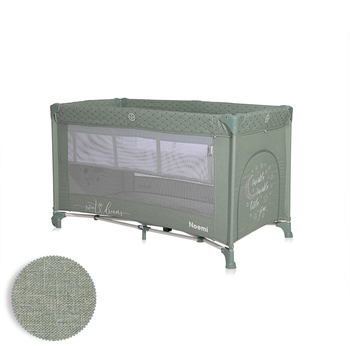 Двухуровневый манеж для детей от рождения Noemi 2 Layers Iceberg Green Star Lorelli Зеленый