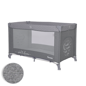 Детский манеж на колесах от рождения до 3 лет Noemi 1 Layer Cool Grey Star Lorelli Серый