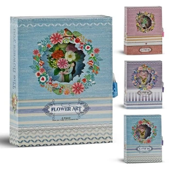 Блокнот на замочке "Flowers" 12.5*16см 45л