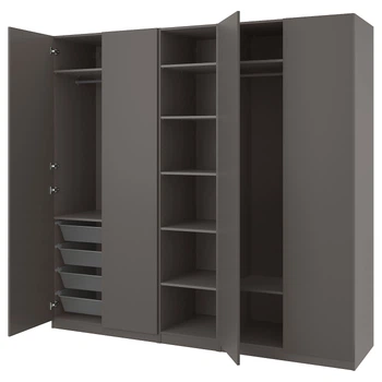 Шафа PAX/FORSAND 250х60х236 см IKEA 994.313.12 сірий