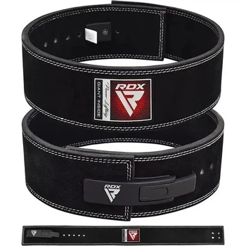 Пояс для важкої атлетики RDX 4 Pro Liver Buckle шкіряний Black Plus XL