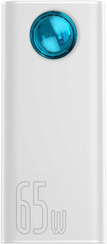 Повербанк Baseus Power Bank 65W 30000mAh Amblight Digital Display Quick Charge, White