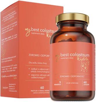 Дієтична добавка MyBestPharm MyBestColostrum Kids 60 шт Полуниця (5904824651590)