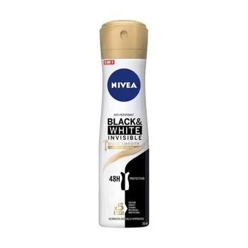 Антиперспірант-спрей NIVEA Чорне та біле, невидимий, гладкий шовк, жіночий, 150 мл