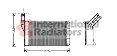 Радіатор обігрівача CITR ZX/XANTIA / PEUG 306 Van Wezel Van Wezel (09006082)