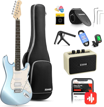 Электрогитара DONNER DST-152 Ice Blue - (Комплект)
