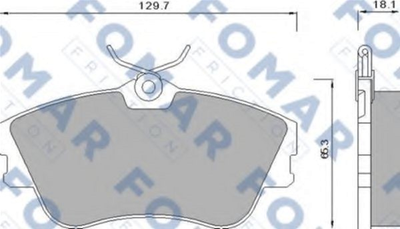 Колодки тормозные дисковые передние FOMAR (FO 625381)