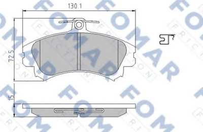 Колодки тормозные дисковые передние FOMAR (FO 638081)