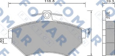 Колодки тормозные дисковые передние FOMAR (FO 647681)
