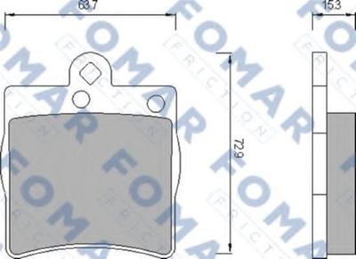 Колодки тормозные дисковые задние FOMAR (FO 653581)