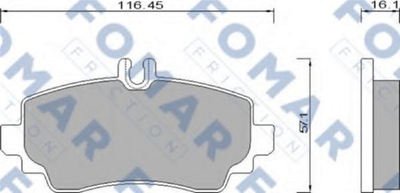 Колодки тормозные дисковые передние FOMAR (FO 668581)