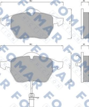 Колодки тормозные дисковые передние FOMAR (FO 668681)