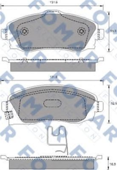 Колодки тормозные дисковые передние FOMAR (FO 783481)