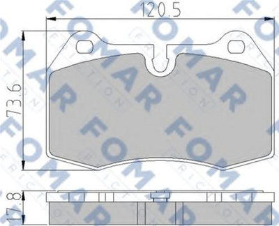 Колодки тормозные дисковые передние FOMAR (FO 904981)