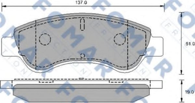 Колодки тормозные дисковые передние FOMAR (FO 906181)