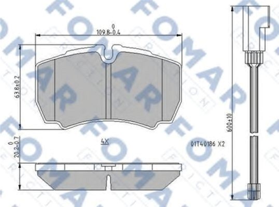 Колодки тормозные дисковые задние FOMAR (FO 912581)