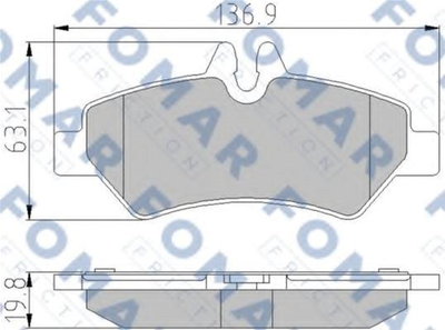 Колодки тормозные дисковые задние FOMAR (FO 921381)