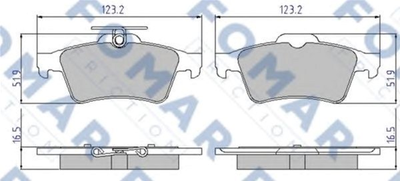 Колодки гальмівні дискові задні FOMAR (FO 926381)