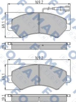 Колодки гальмівні дискові передні FOMAR (FO 930681)