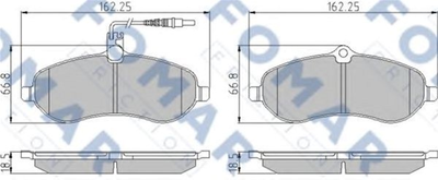 Колодки гальмівні дискові передні FOMAR (FO 931081)