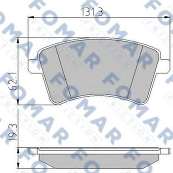 Колодки гальмівні дискові передні FOMAR (FO 931381)