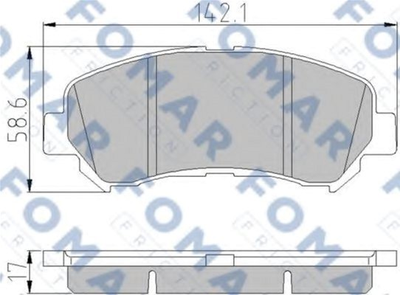 Колодки гальмівні дискові передні FOMAR (FO 933681)