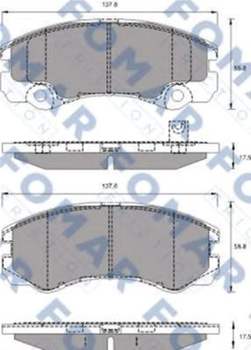 Колодки гальмівні дискові передні FOMAR (FO 684381)