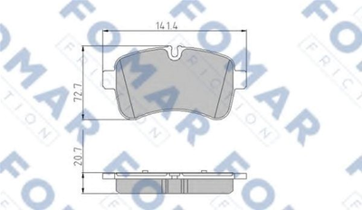 Колодки гальмівні дискові задні FOMAR (FO 925581)