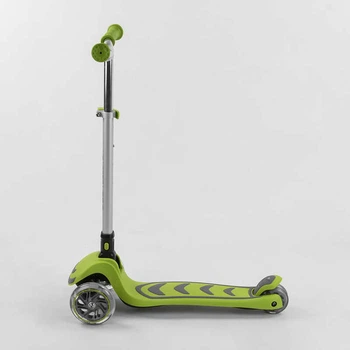 Самокат трехколесный Y-00436 (4) Best Scooter, складной алюминиевый руль, 4 колеса PU со светом, d=12 см