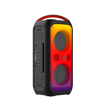 Бездротова портативна Bluetooth колонка акустика з LED підсвічуванням BKK B65 Караоке BT Speaker | 120 Вт, AUX/TF/USB Black
