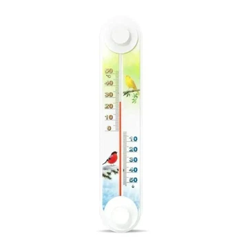Оконный термометр (от -50 °C до +50 °C) 20,5 см белый Птицы (СП 300166)