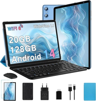 Планшет 10.1" Biegedy B22 6+14/128Gb 8 ядер Android 14 6000 mAh Blue