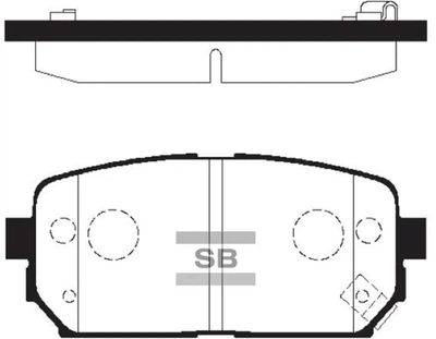 Колодки гальмівні дискові задні HI-Q (SP1197)