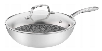 Patelnia Wok Tefal Eternal Mesh z pokrywką 28 cm (3168430304611)