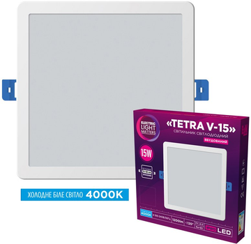 Світильник стельовий ELM Tetra V 15W 4000K (26-0089)