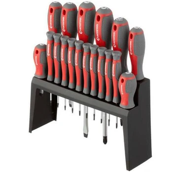 Набір викруток Intertool 18 штук SL PH Torx прогумовані ручки Cr-V сталь з тримачем-підставкою (000072192)
