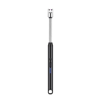 Зажигалка USB BBQ lighter с аккумулятором для гриля, камина и свечей черная