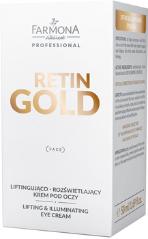 Krem pod oczy Farmona Professional Retin Gold liftingująco-rozświetlający 50 ml (5900117951545)