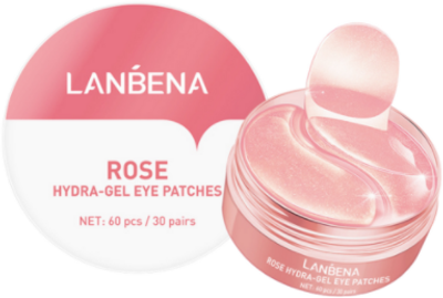 Патчі під очі Lanbena Rose гідрогелеві з екстрактом троянди 60 шт (6970470535378)